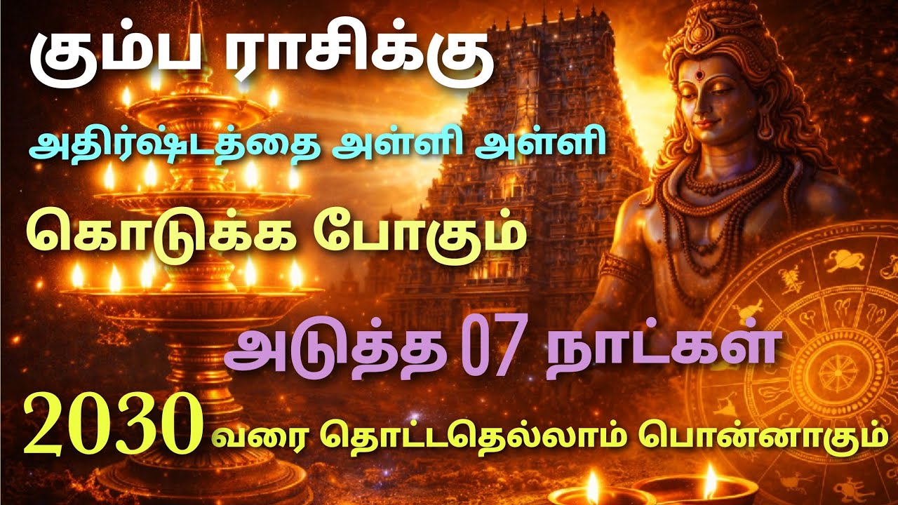 this week horoscope tamil kumba rasi palan | இந்த வார கும்ப ராசி பலன் | weekly rasi palan in kumbam 