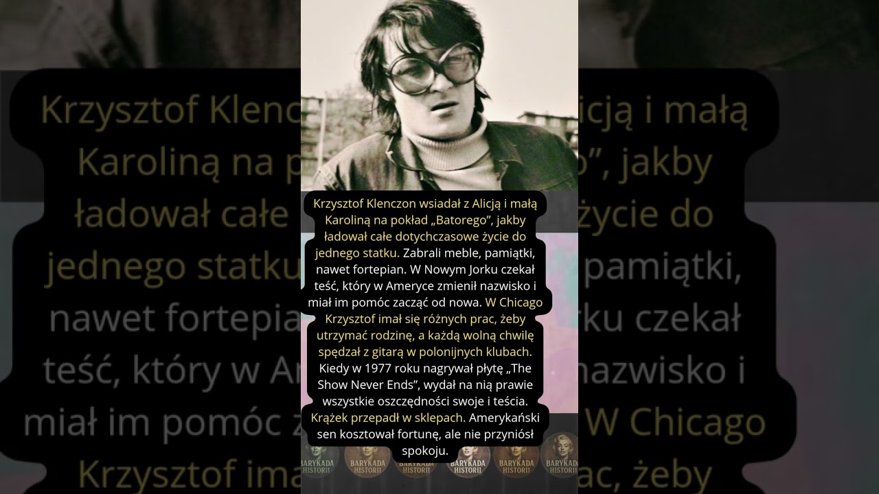 Krzysztof Klenczon   Barykada historii  2