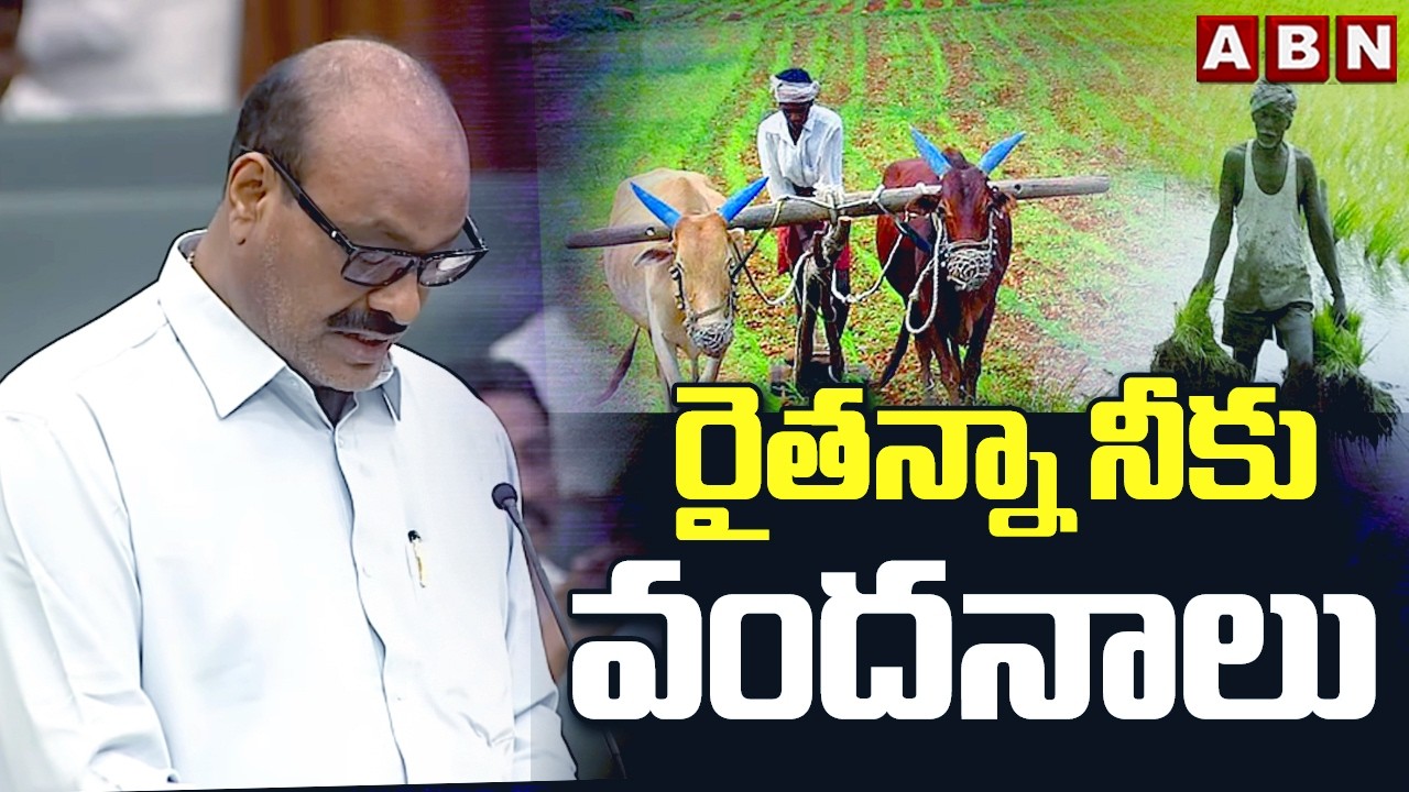 రైతన్నా నీకు వందనాలు | Minister Atchannaidu Announce Agriculture Budget In AP Assembly | ABN