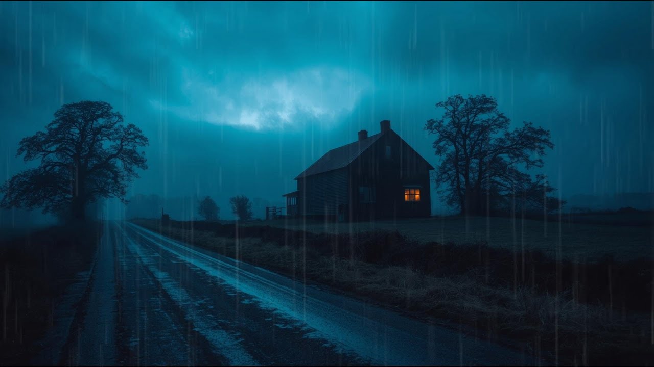 Night Rainstorm ASMR for Deep Sleep | Help You Sleep Deeper - Countryside Cabin