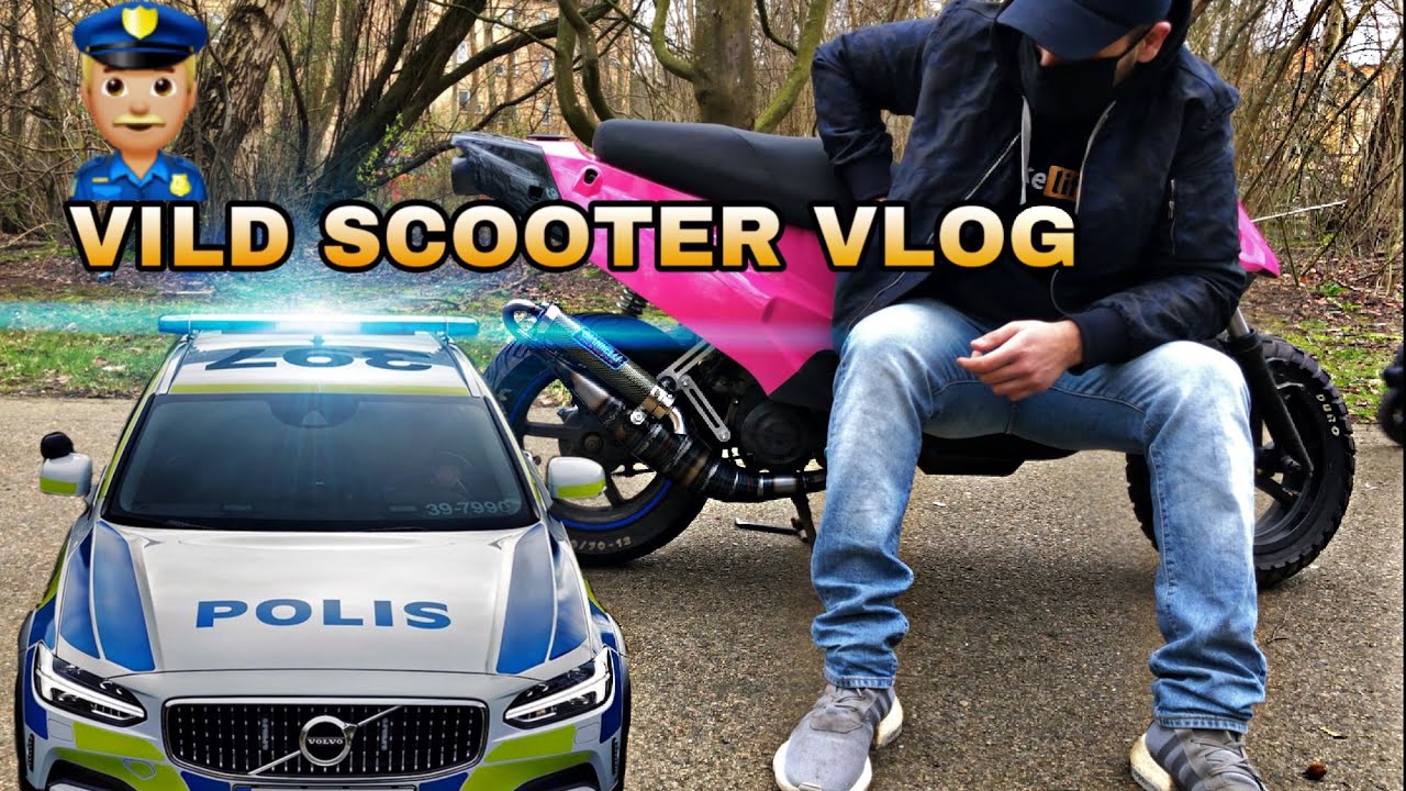 K&Oslash;RE FORBI POLITISTATION MED EN U-LOVLIG SCOOTER