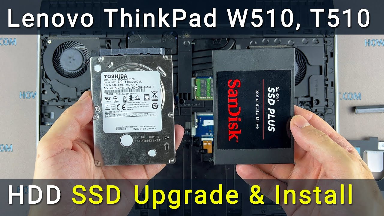 Замена и установка SSD или жестки диск в ноутбук Lenovo ThinkPad T510, W510