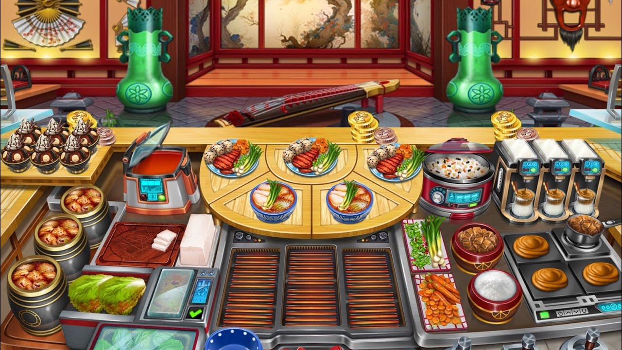 Cooking Fever - Korean Restaurant Level 40 🍲🥛 (3 Stars/Orders Memorized)