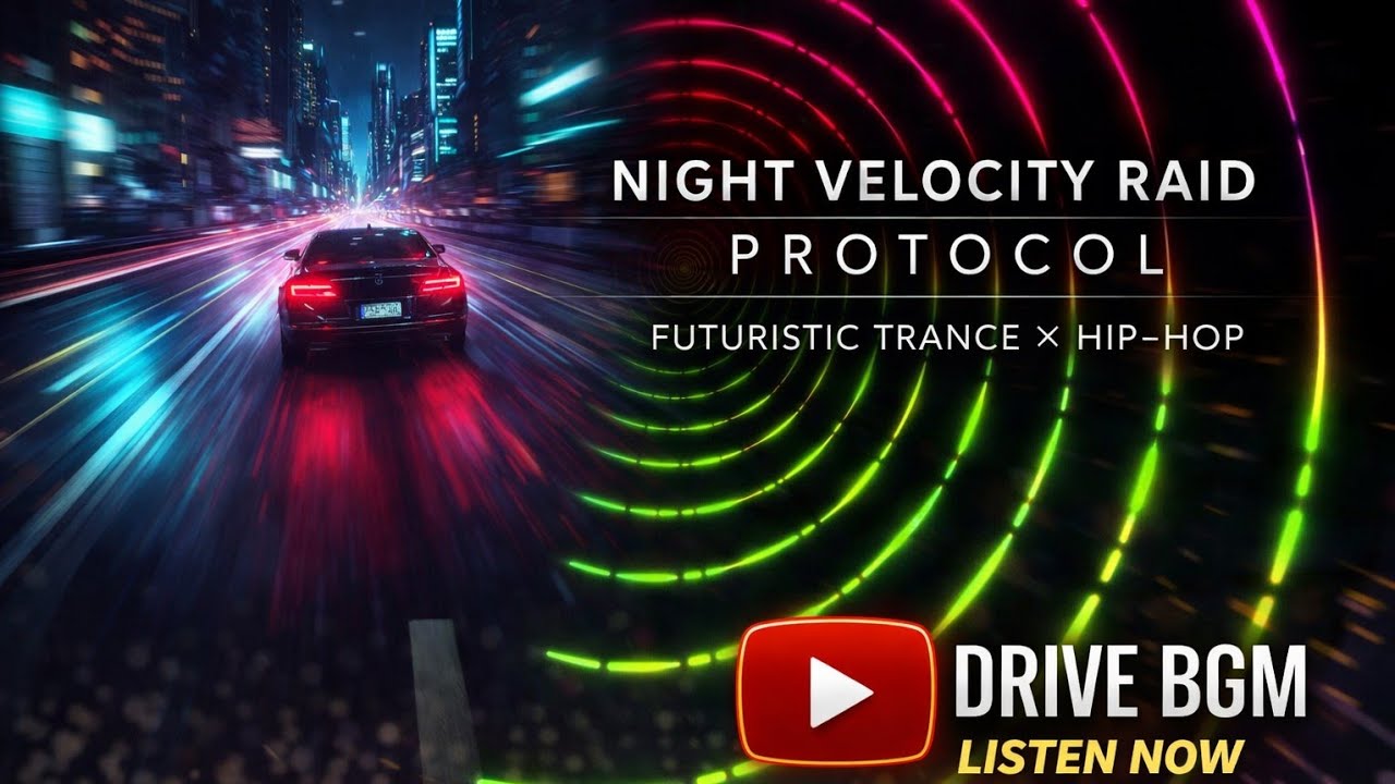 Night Velocity Raid Protocol – Full Throttle Signal｜Futuristic Trance × Hip-Hop Night Drive Track