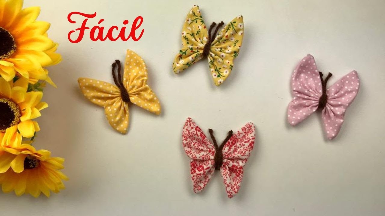 Как сделать бабочку из ткани Простая идея для поделок