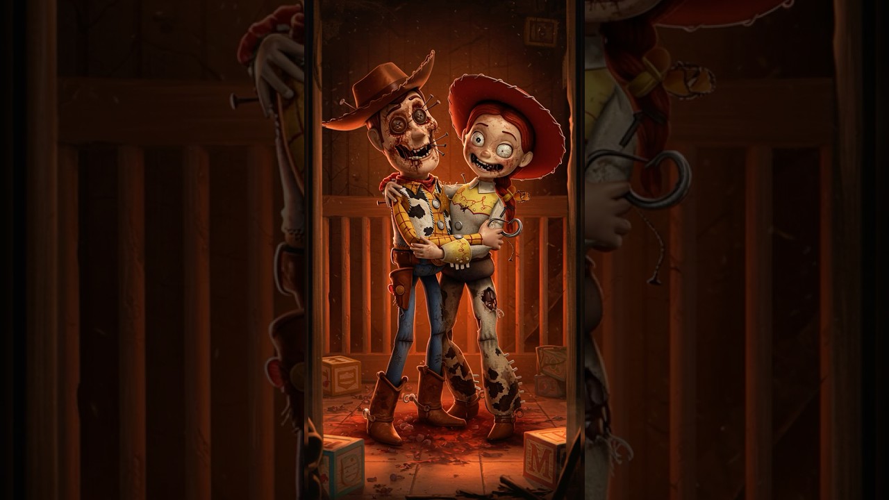 Horror Toy Story Duos! Woody & Jessie, Buzz & Rex, Slinky & Potato Head, Hamm & Aliens! 🧸💀 #shorts