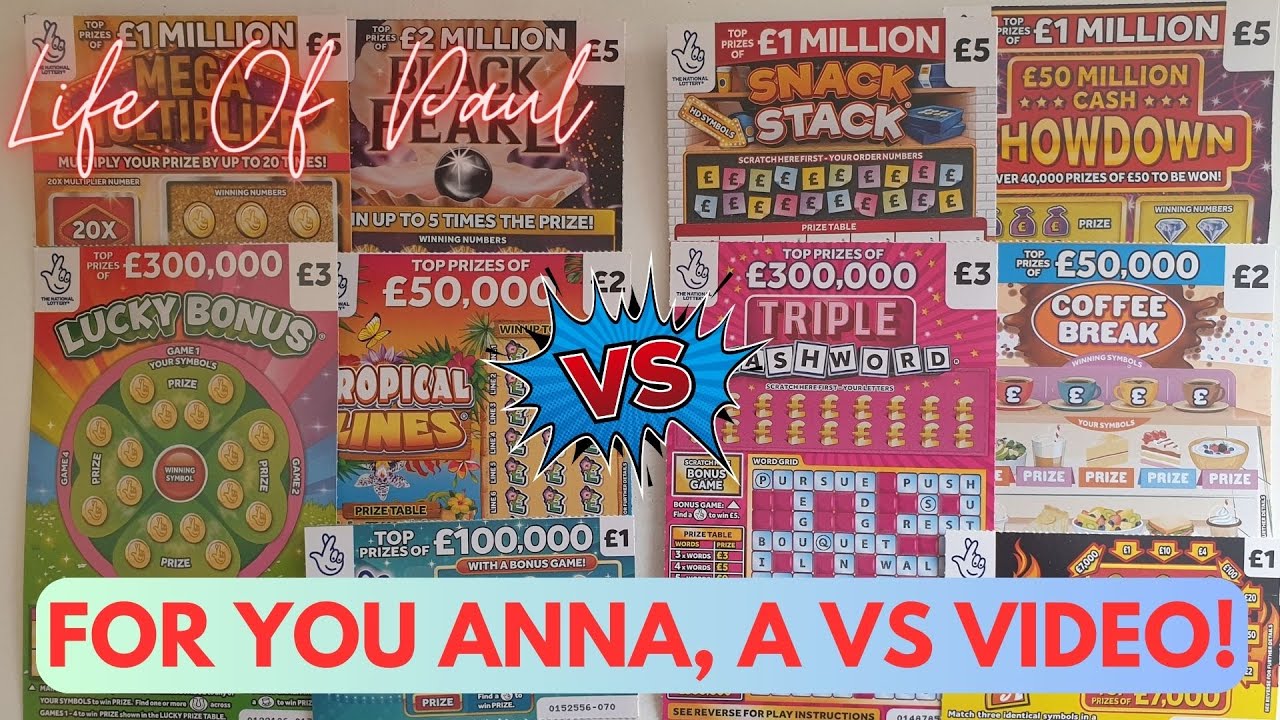 For you Anna, £32 of scratch cards. A mix of £5, £3, £2 and £1 scratch cards.