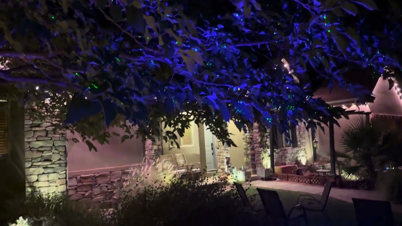 Transform Your Garden with Firefly Star Projector & Laser Christmas Lights - Magical Outdoor Decor!