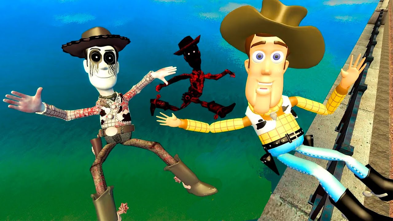 Gmod OLD Woody vs Cursed Woody vs Normal Woody from Toy Story Funny Ragdolls