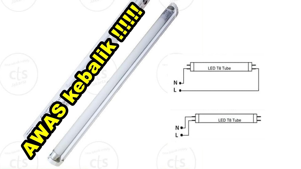 Cara pasang lampu TL led | merakit lampu led TL