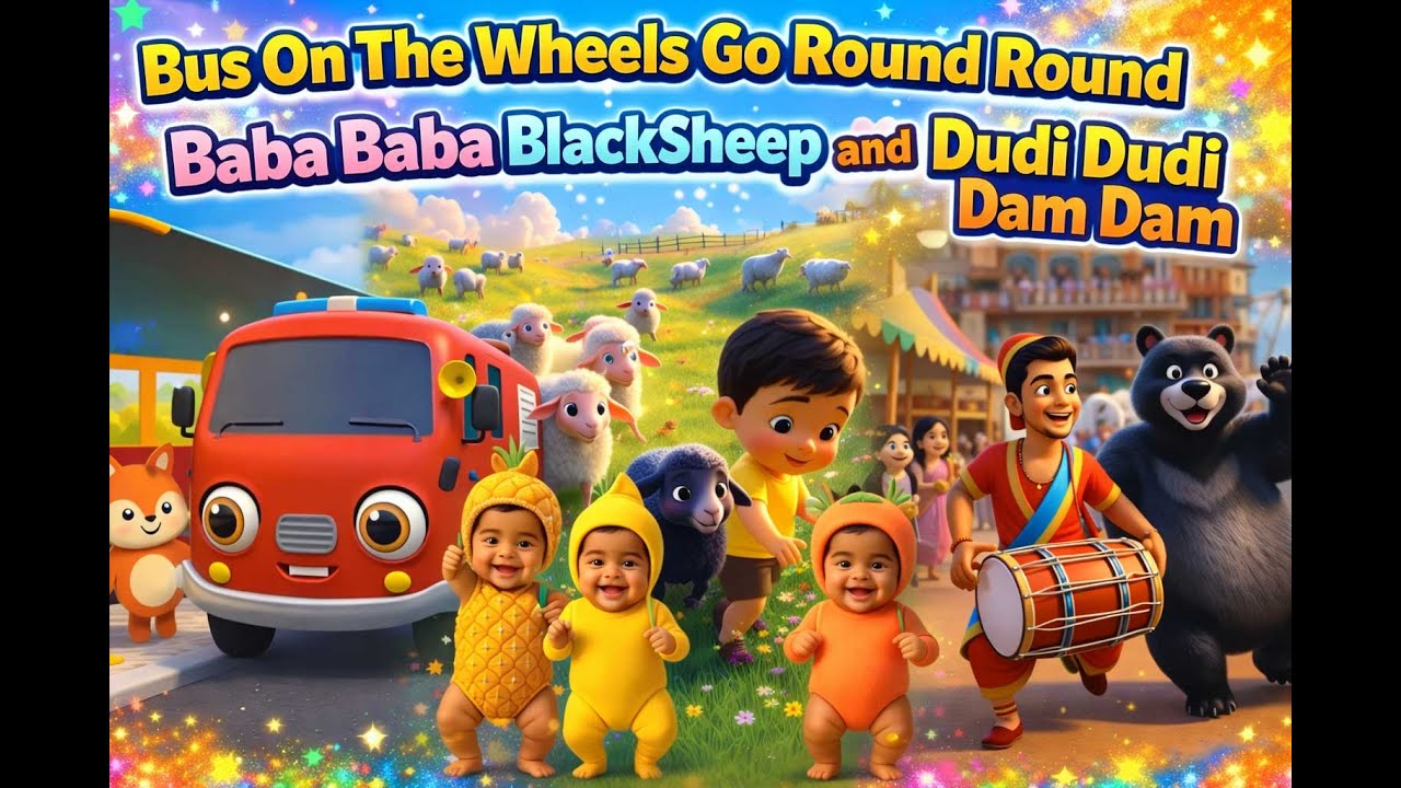 Dudi Dudi Dam Dam Dance 🥁 | Dodi Dodi Dum Dum | Duti Duti Dam Dam - New | Kids Rhymes | Poems 10 Min