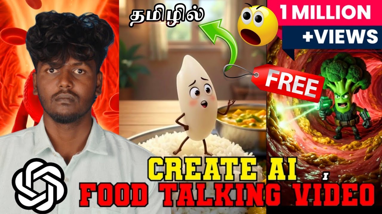 🤯Ai food talking video make pandrathu எப்படி?how to make ai food talking video😍Ai food talking தமிழ்