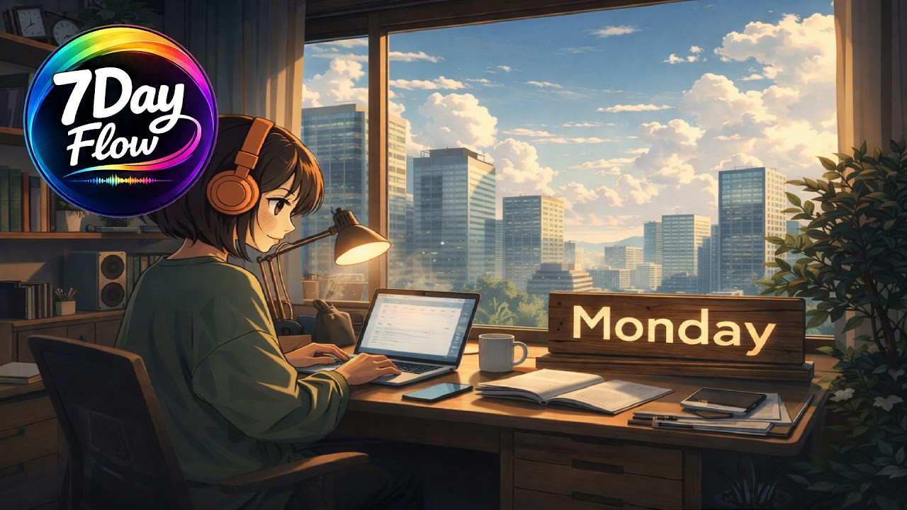 Lofi Focus Mix ☕ | 2 Hour Study Music | Monday Flow #5 | 7Day Flow
