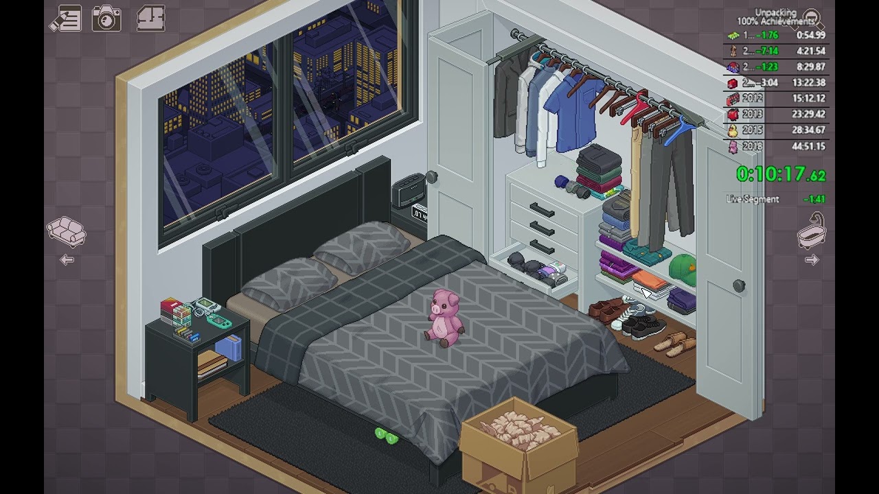 Unpacking Speedrun 100% Achievements World Record - 39:44