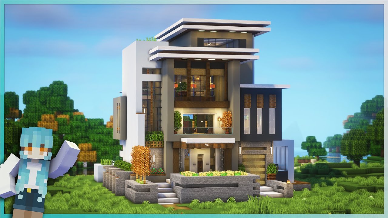 Minecraft: How to build a Exquisite Modern House for Survival #23 part 1
