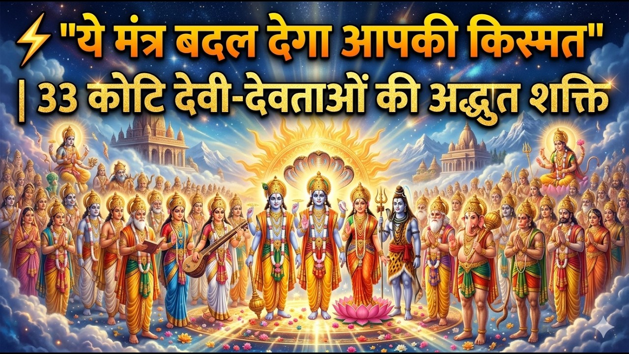 ⚡ ये मंत्र बदल देगा आपकी किस्मत | 33 कोटि देवी-देवताओं की अद्भुत शक्ति Powerful Mantra