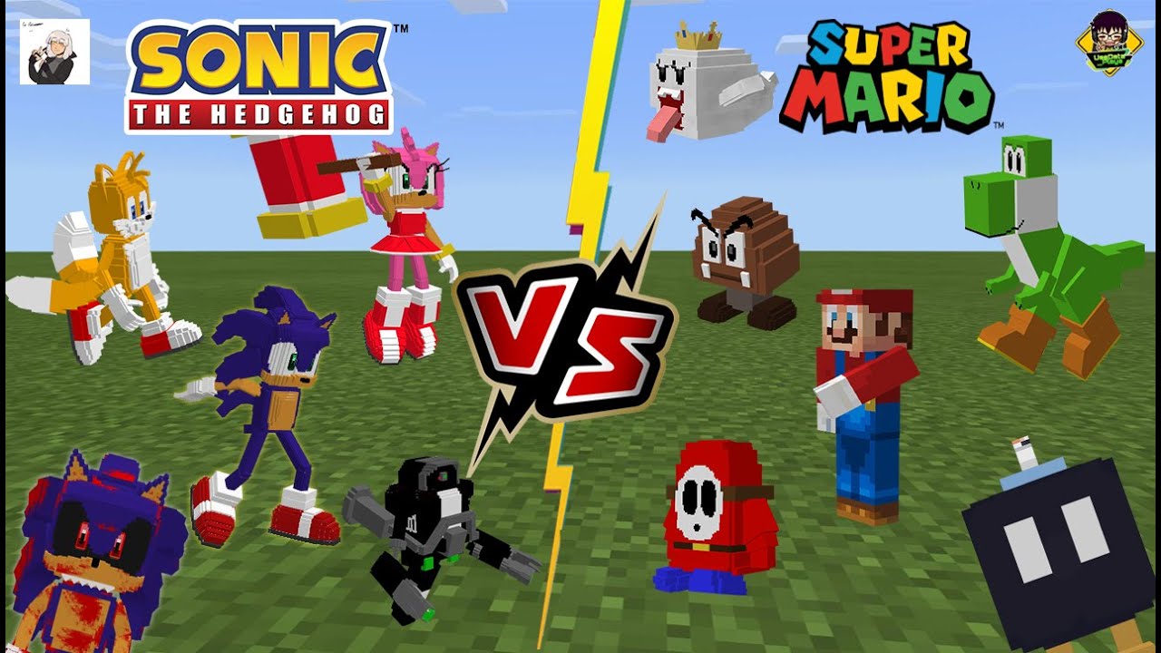 Sonic Adventure VS Super Mario (Sonic.exe SURPRISE BATTLE)  [Minecraft PE]