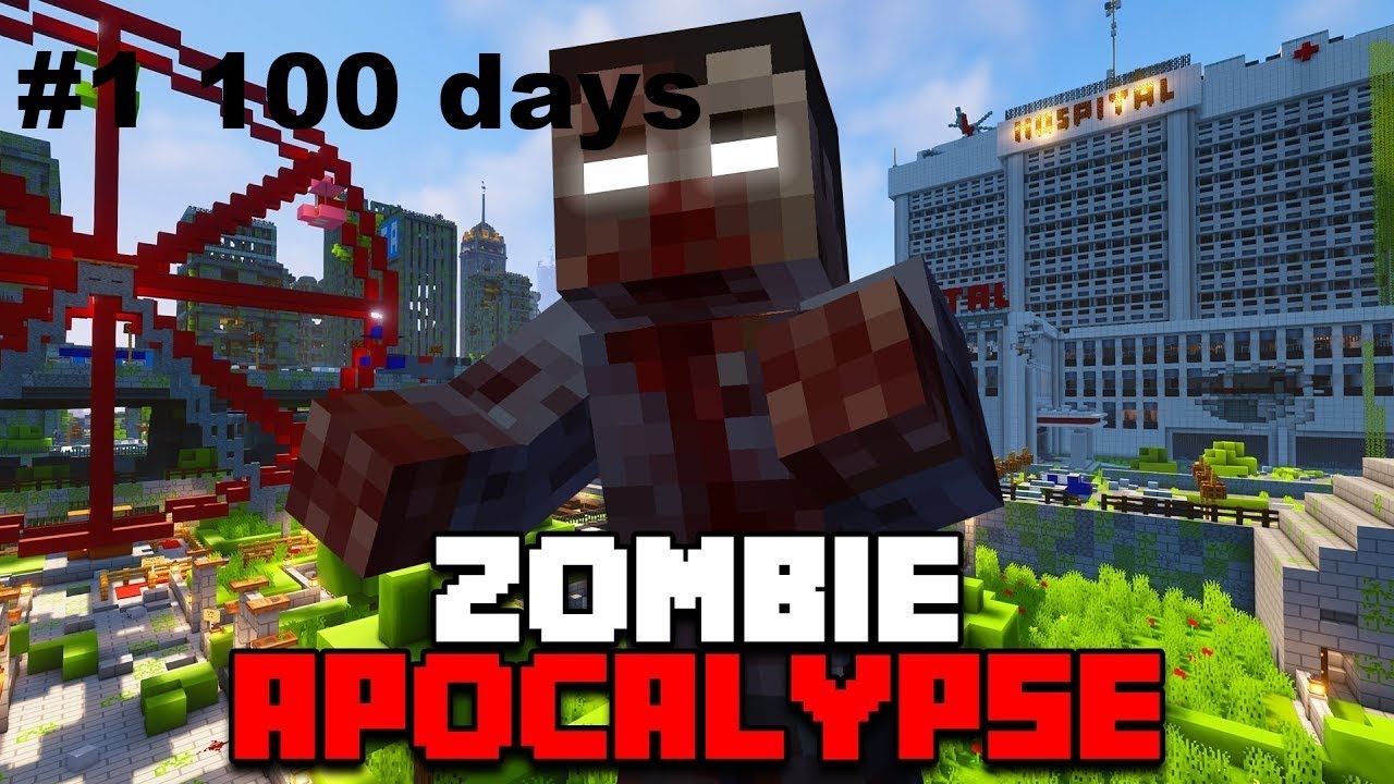 100 days in minecraft during zombie apocalypse #1