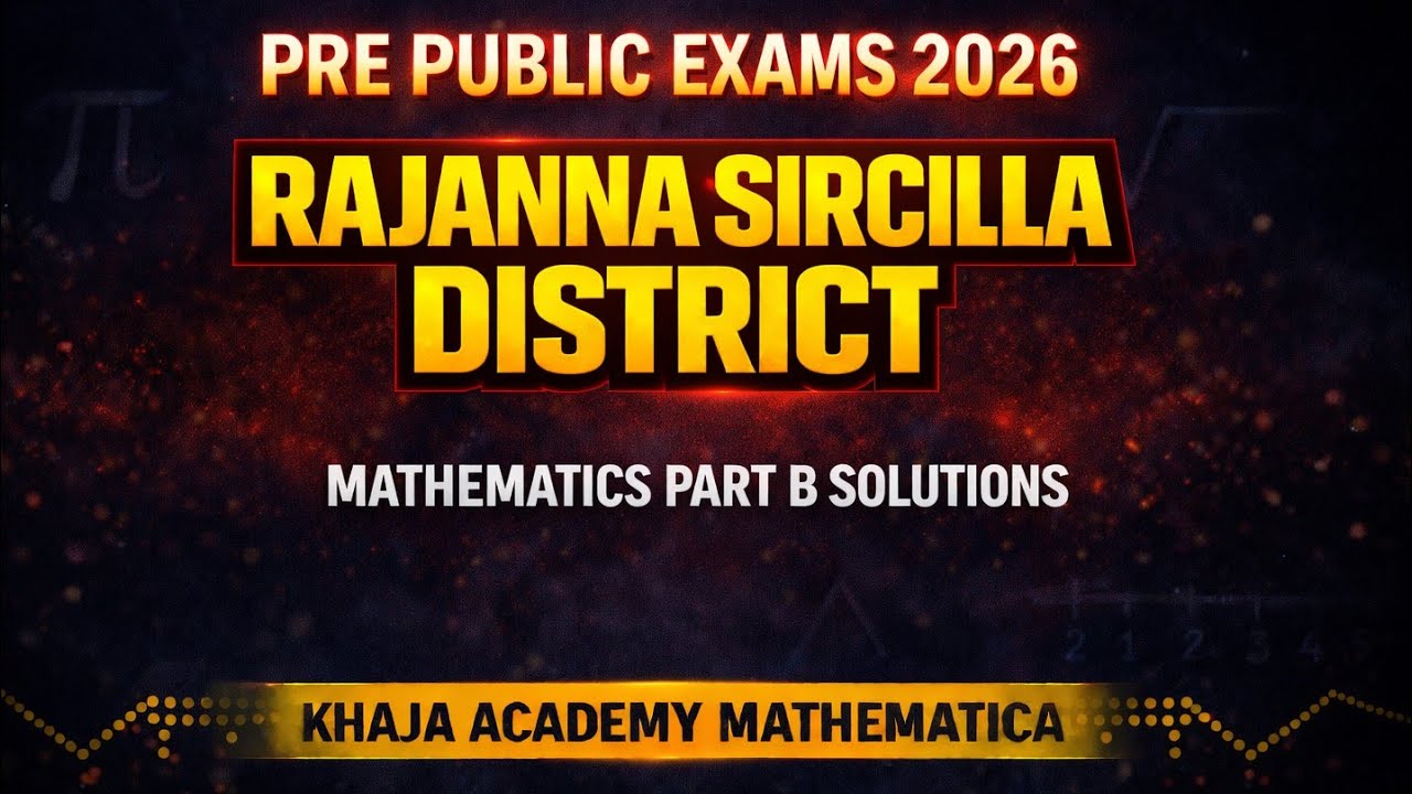 Class 10 Mathematics Rajanna Sircilla Pre board February 2026