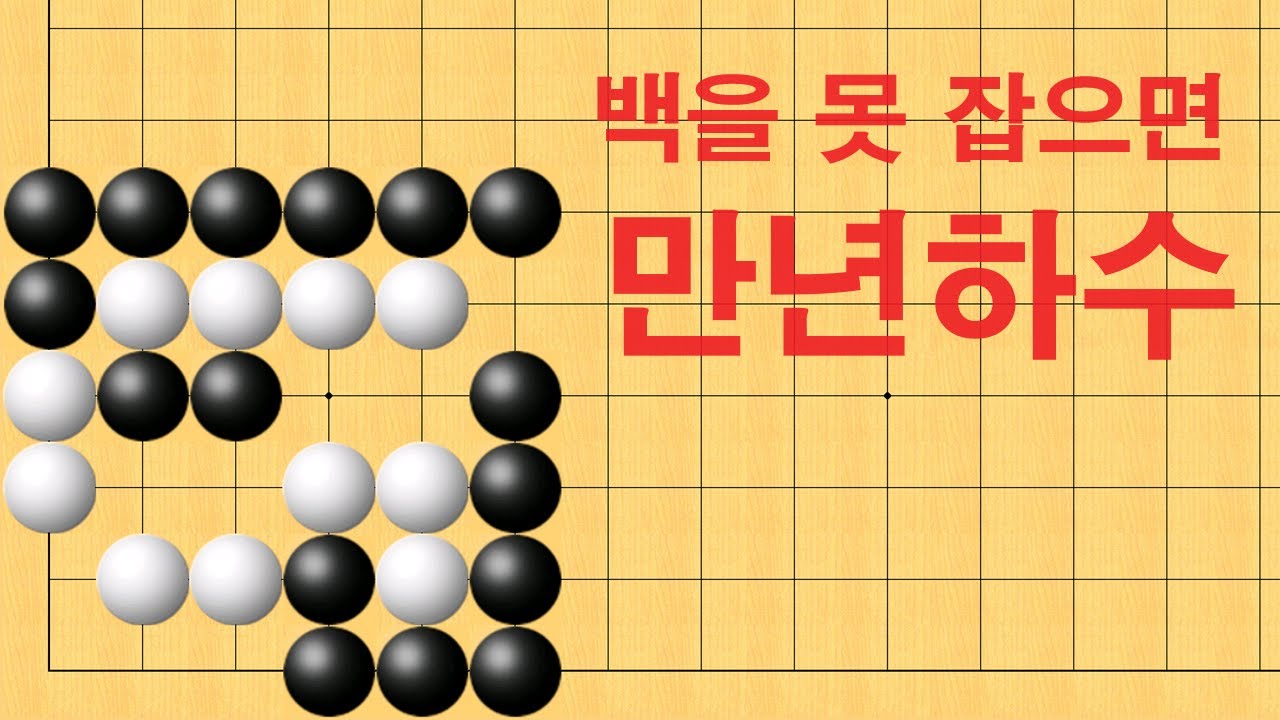 바둑 묘수 사활 - 백을 못 잡으면 만년하수 입니다