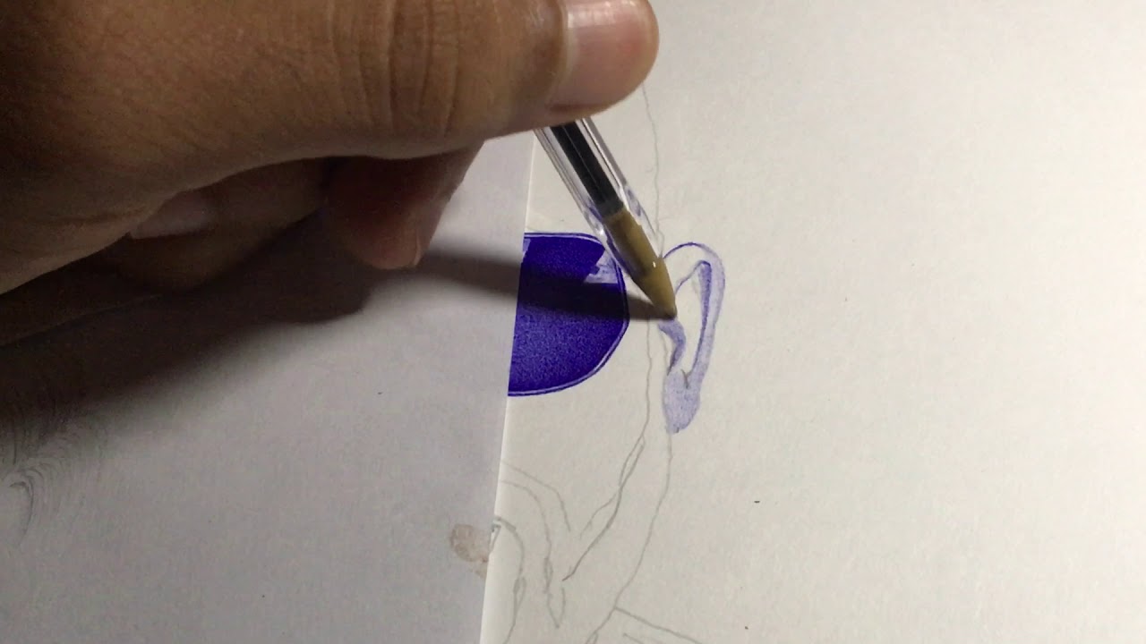 Desenhando orelha de caneta