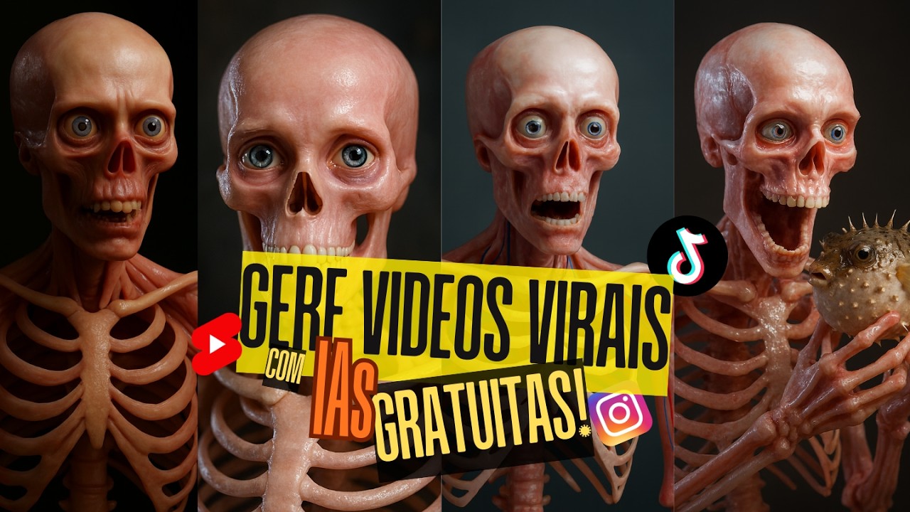 COMO CRIAR VÍDEOS VIRAIS USANDO SOMENTE  IAs GRATUITAS 🤯🔥