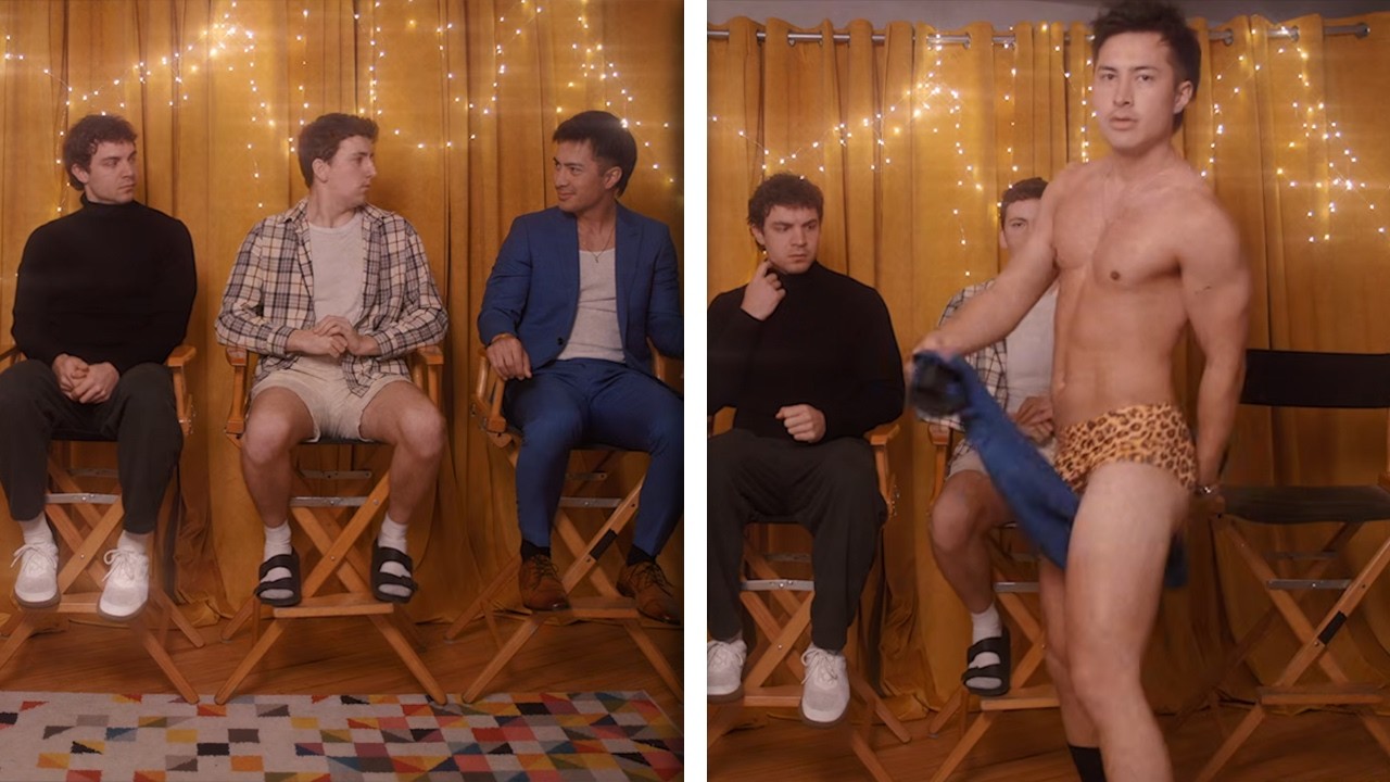 Hudson Williams behind the scenes for short film 'The Dating Game'