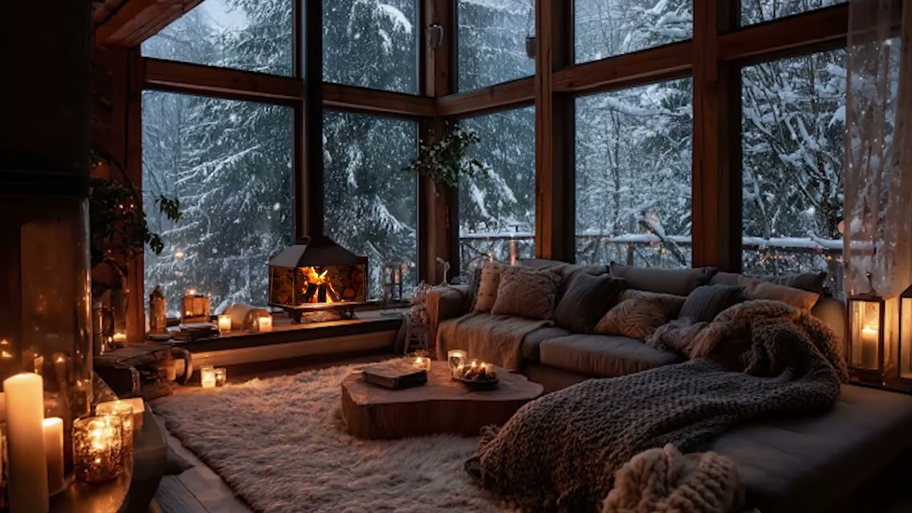 ❄️ Winter Serenity Piano Ambience  Snow Outside the Window  Relaxing Meditation & Energy Renewal