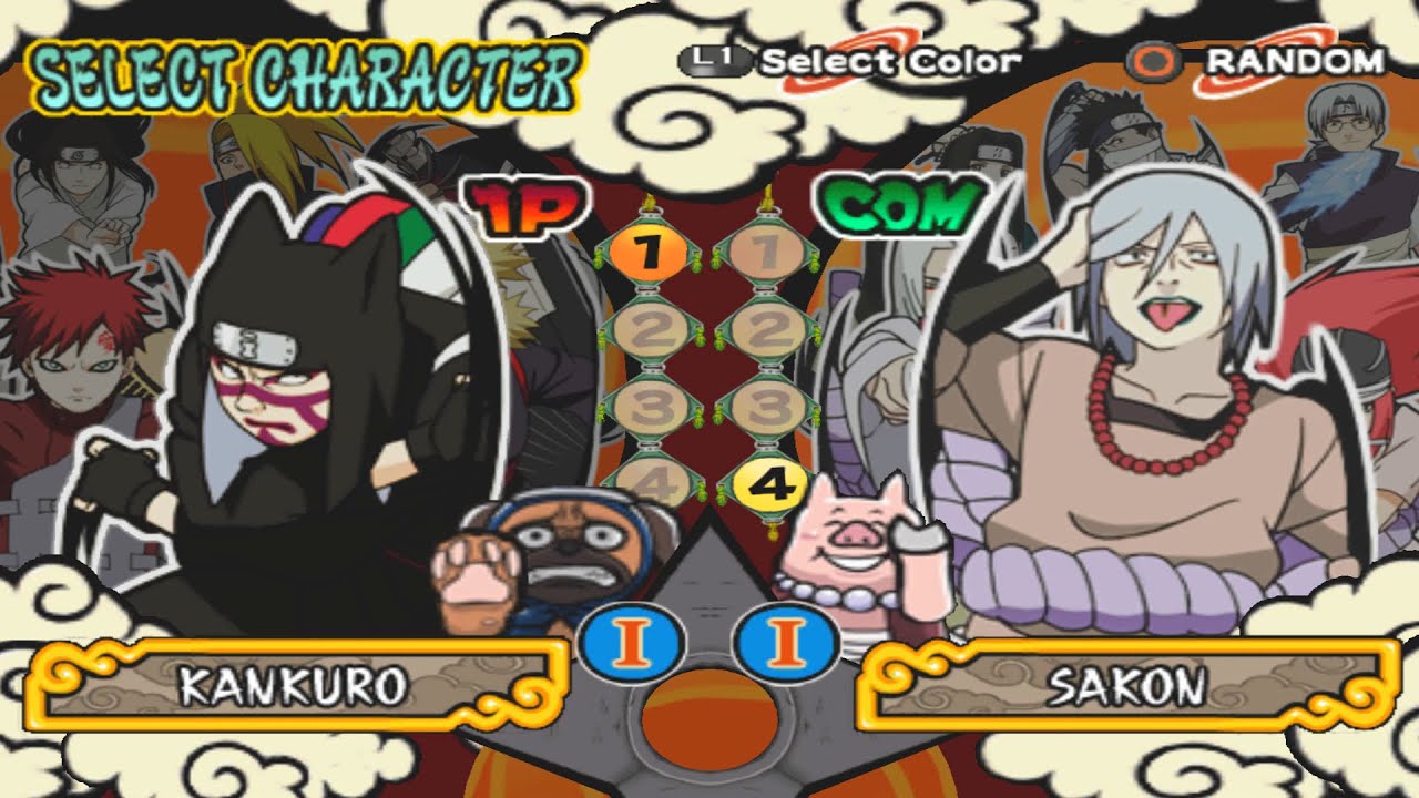 Kankuro VS Sakon e Kidomaru (INSANE) - Naruto Shippuden Ultimate Ninja 4