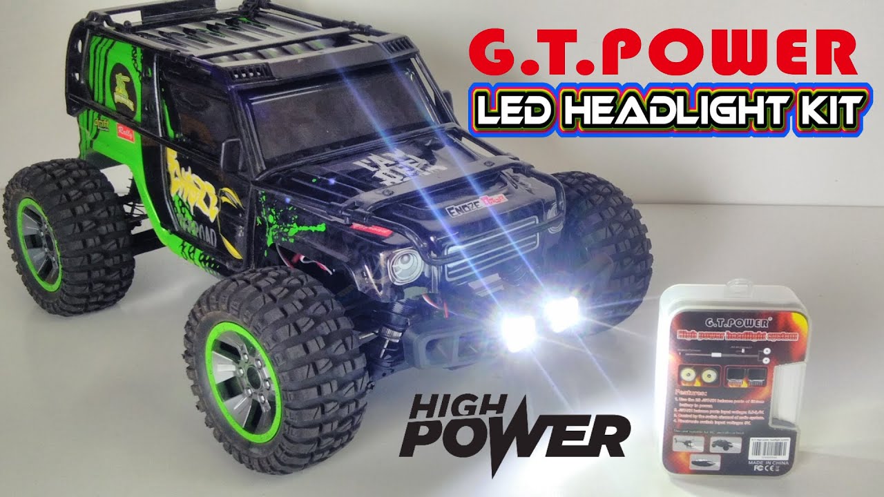 GT POWER High Powered LED Headlight System for RC Cars Trucks Boats & Aircraft
