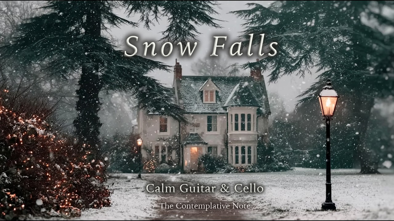 Where the Snow Falls Gently ❄️ Calm Guitar & Cello