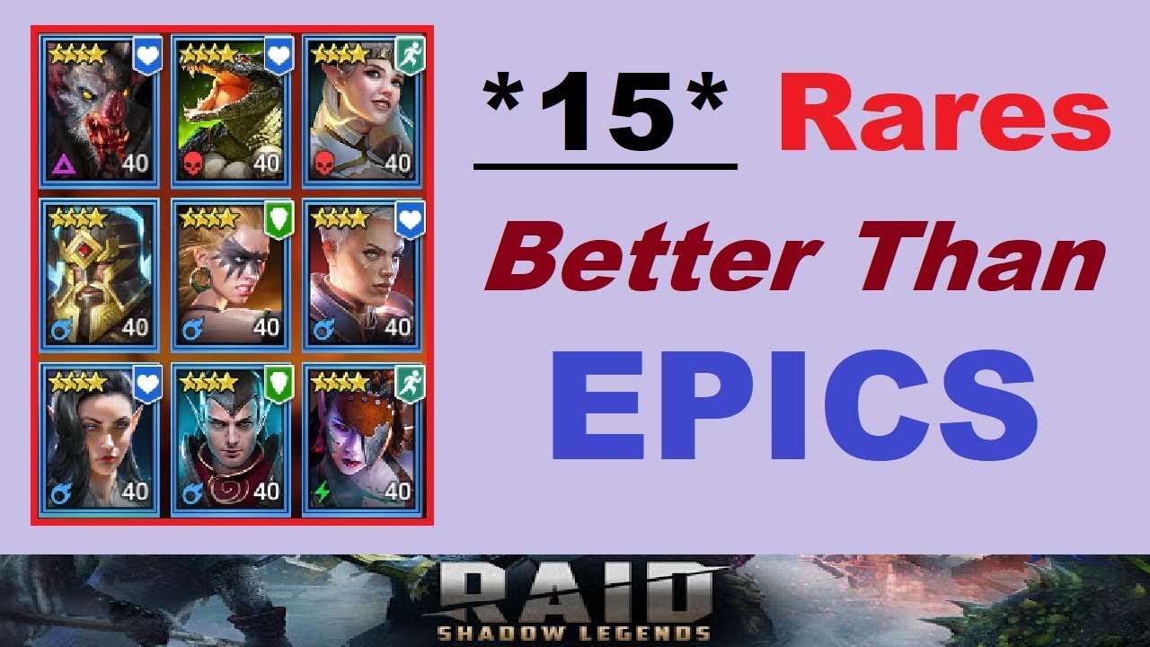 *15* Rares ~BETTER~ than EPICS in RAID: Shadow Legends