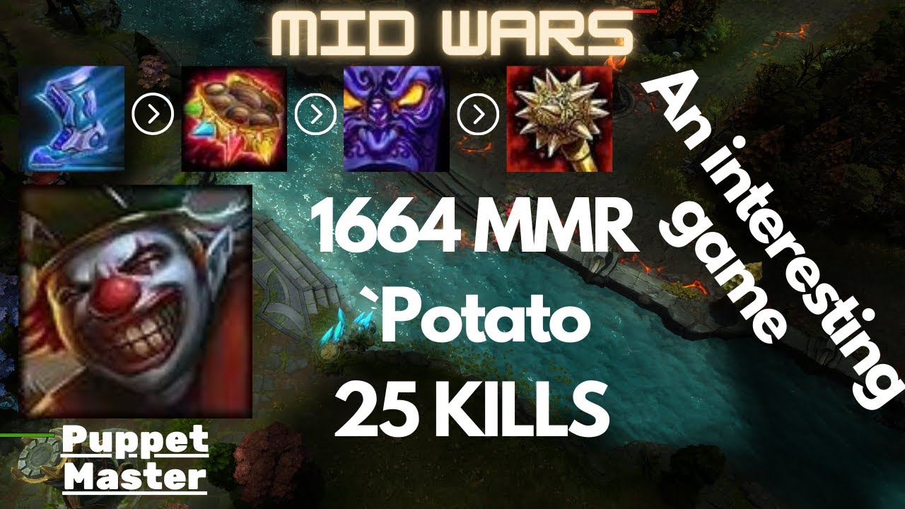 HoN║Mid Wars║Puppet Master║1664 MMR║`Potato║Heroes of Newerth