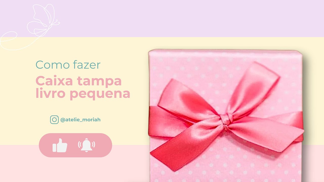 Como fazer caixa cartonada modelo tampa livro pequena