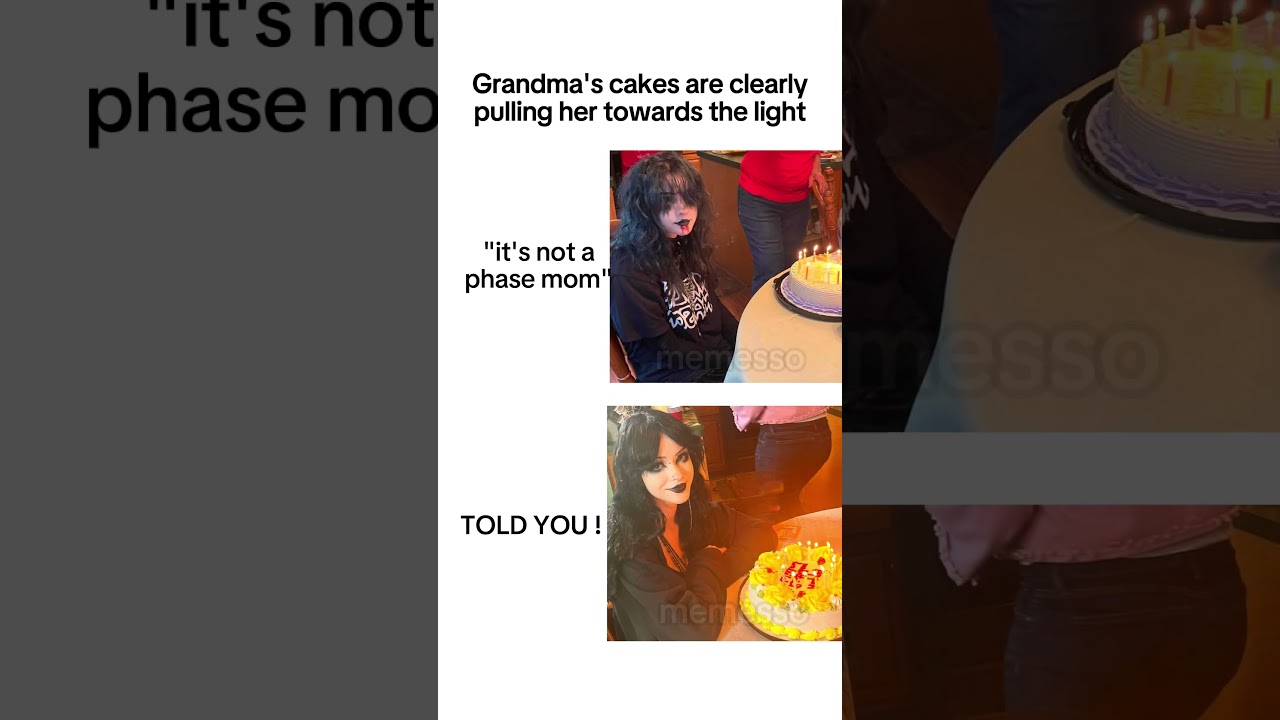 goth girl birthday meme  🍰