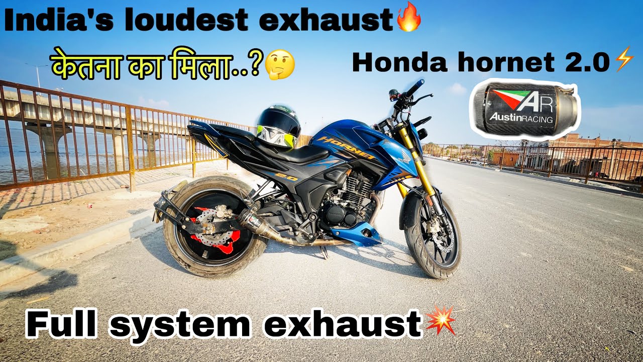Honda hornet Exhaust modification|exhaust sound bike|exhaust modification in bike|cute girl reaction