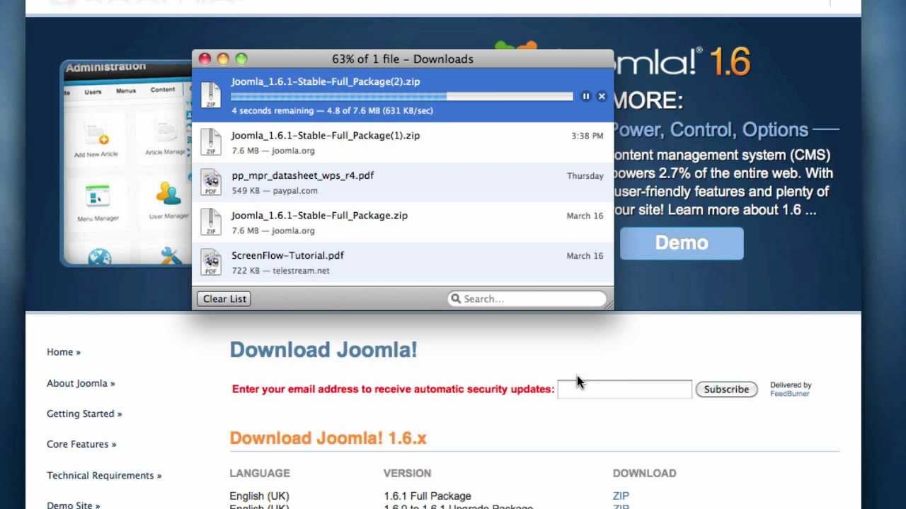 Install Joomla at Rochen using Standard Joomla Installer