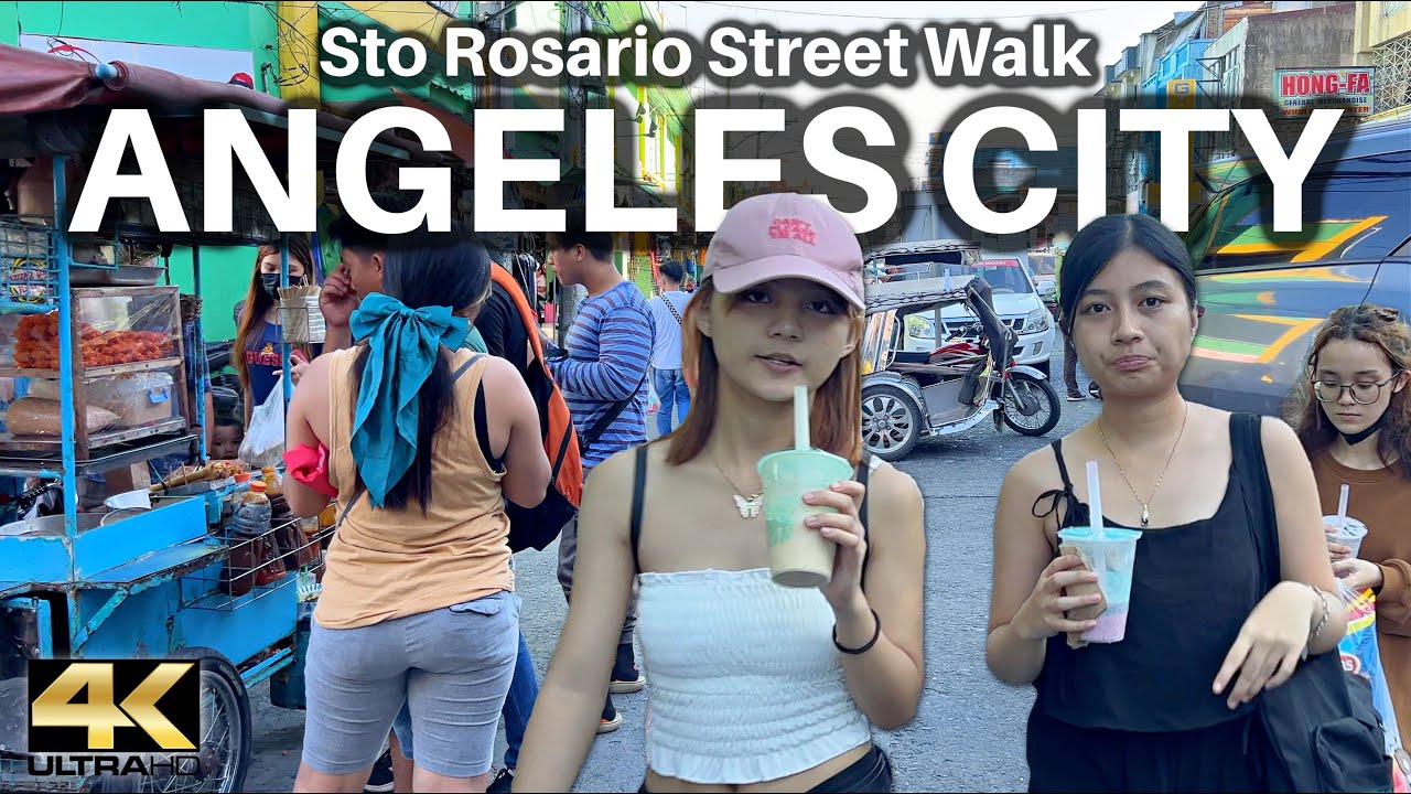Street Walk in Sto Rosario ANGELES CITY Pampanga Philippines [4K]