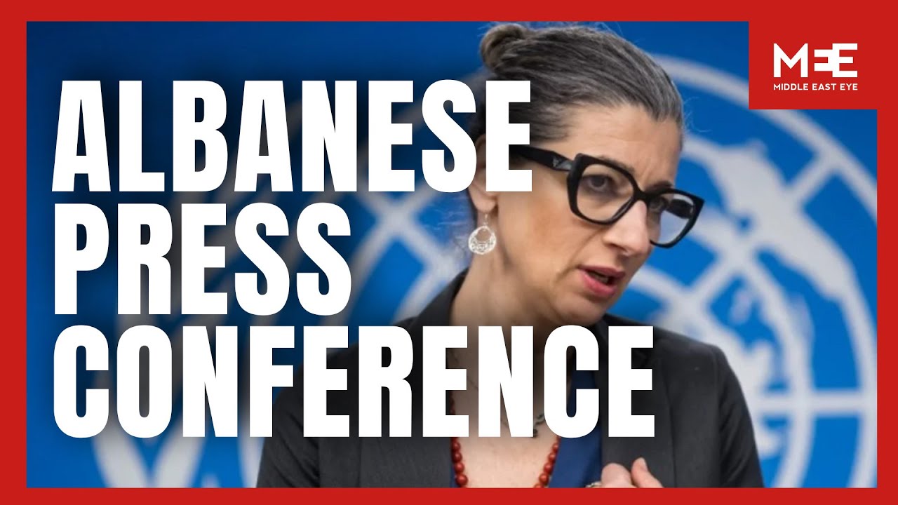 Watch in full: Francesca Albanese presents UN report on occupation and genocide in Palestine