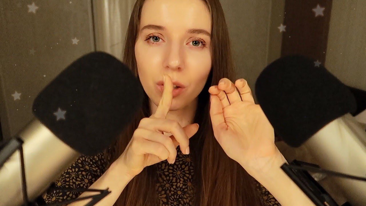 ASMR SLOWLY REPEATING TINGLY TRIGGER WORDS. HAND MOVEMENTS. CLOSE UP WHISPERING.