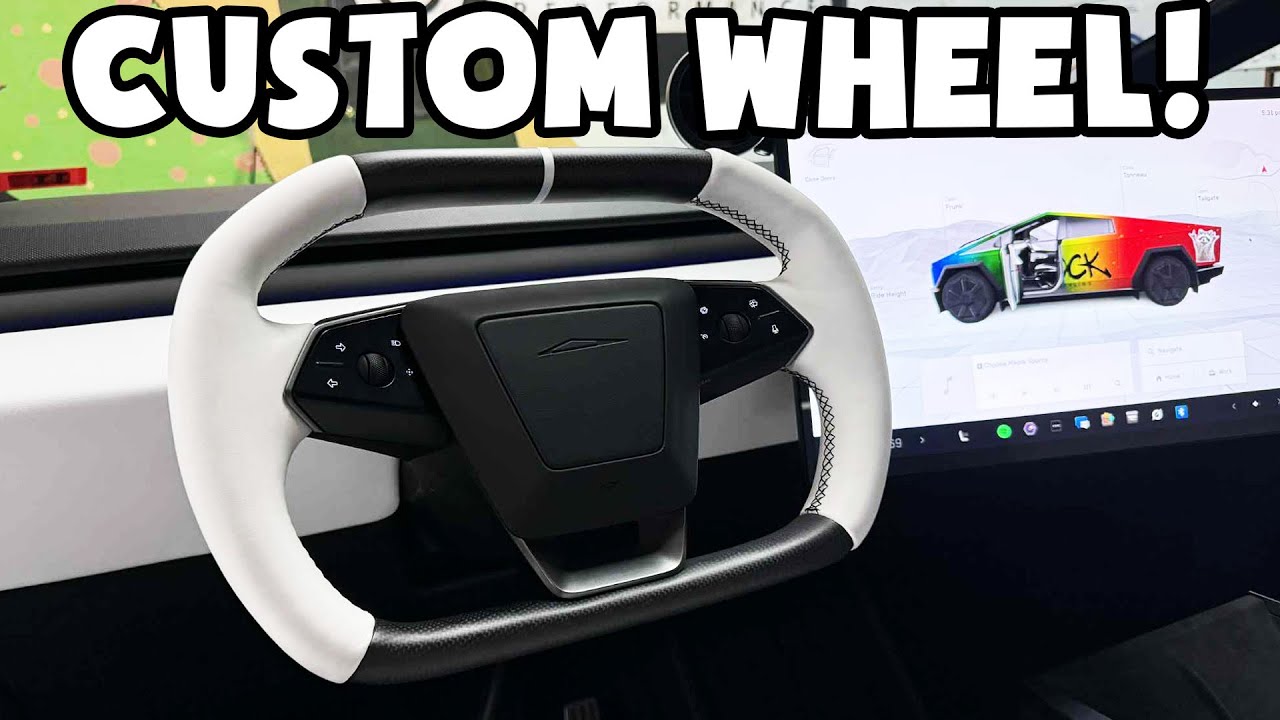 Кастомное рулевое колесо Cybertruck от PimpMyEV!