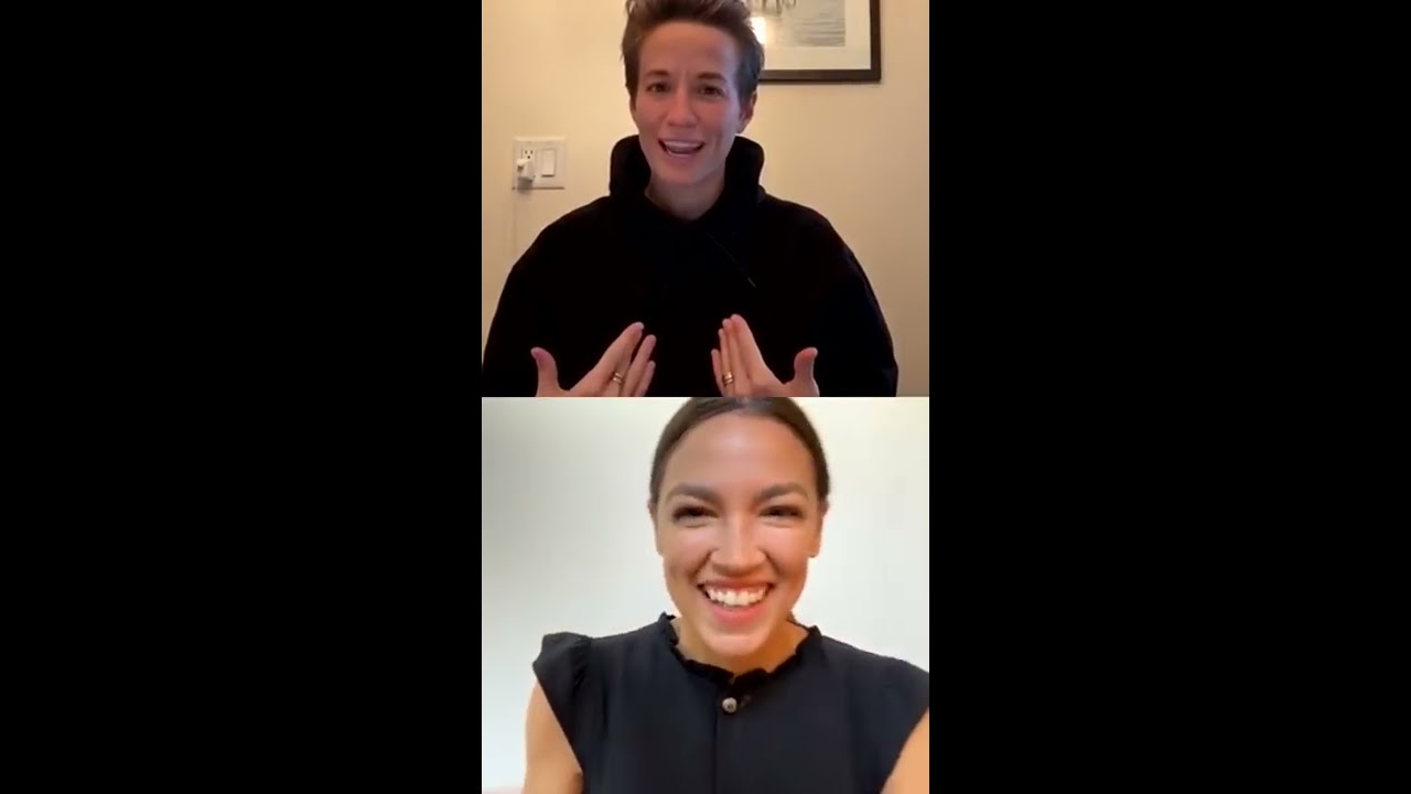 Stimulus package Q&A with AOC & Megan Rapinoe - IG Live