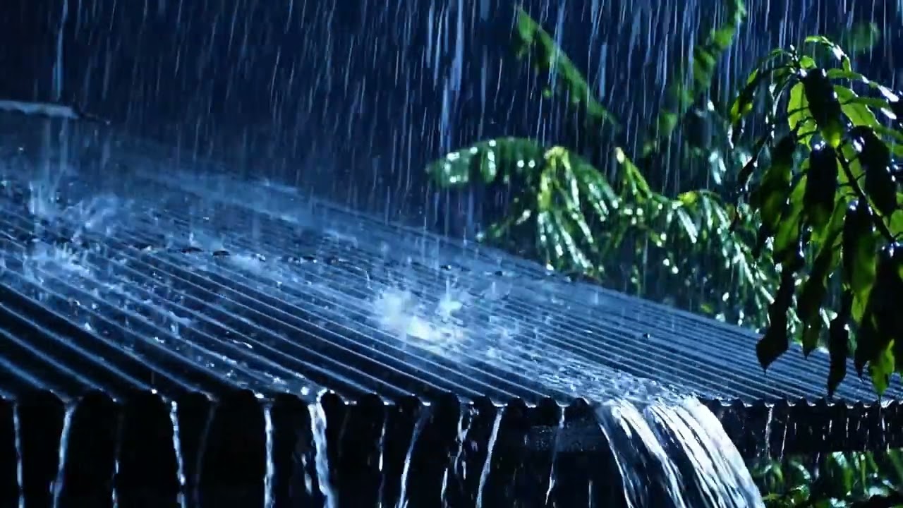 Fall Asleep in Minutes – Heavy Rain & Thunder on a Tin Roof for Deep Sleep | Звуки дождя