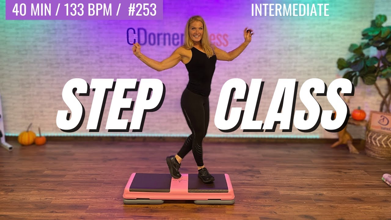 INTERMEDIATE STEP AEROBICS WORKOUT // 40 MIN STEP CLASS // 133 BPM // #253