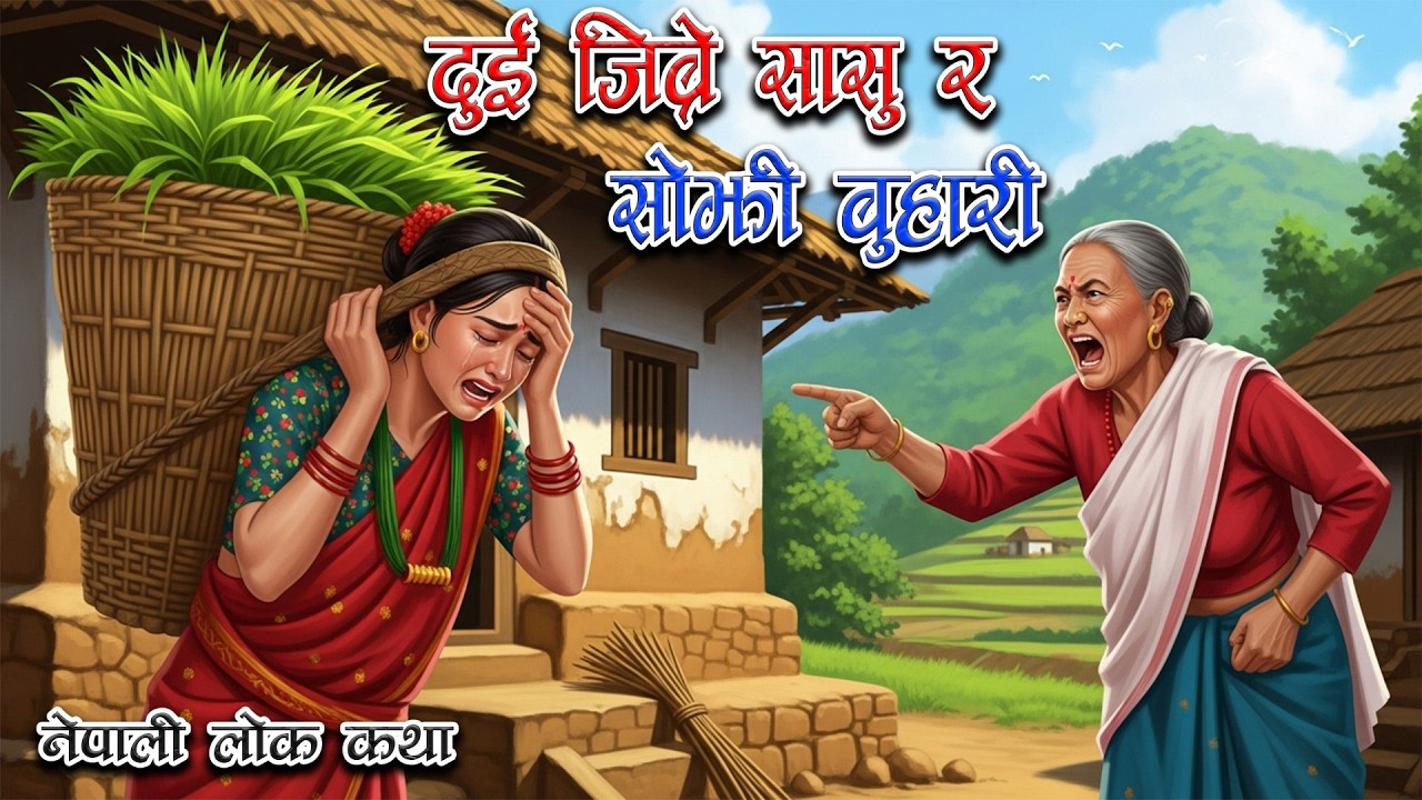 दुई जिब्रे सासु र सोझी बुहारी  | Nepali Lok Katha | नेपाली लोक कथा | Nepali Lok Katha | Nepali Katha