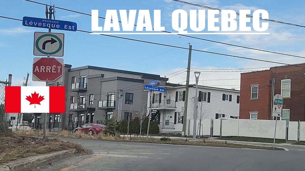 Importante hablar Francés. Viaje por Laval. Québec Canada 4k vídeo