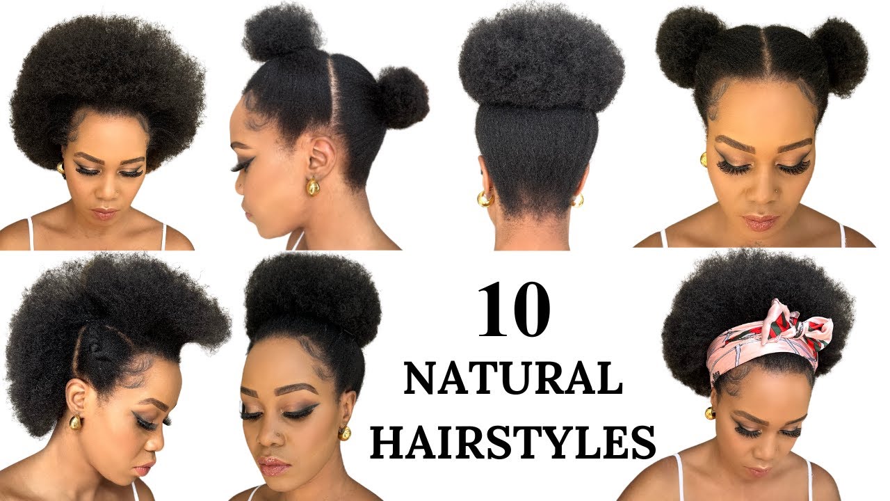🔥10 QUICK & EASY NATURAL HAIRSTYLES on Short to Medium Length Natural Hair / NO HEAT / NO GEL/ Tupo1