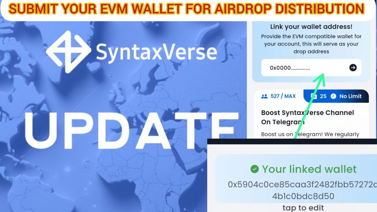 SYNTAX VERSE MINING ⛏️ NEW IMPORTANT UPDATE 🤳 SUBMIT YOUR EVM WALLET FOR AIRDROP DISTRIBUTION 