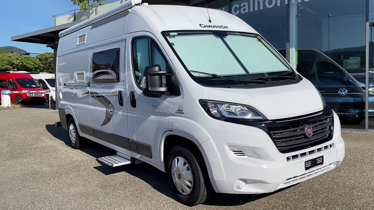CHAUSSON 130 Fiat Ducato Twist Start Autark Solar Motorradträger  infos www.autocenter-rickenbach.ch