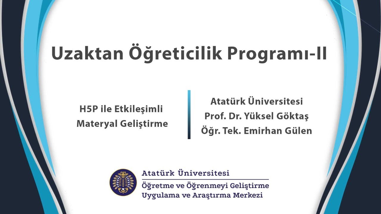 ATA-ÖGEM || H5P ile Etkileşimli Materyal Geliştirme
